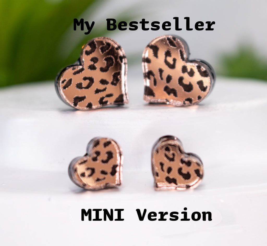 Mini Gold Heart Stud Earrings